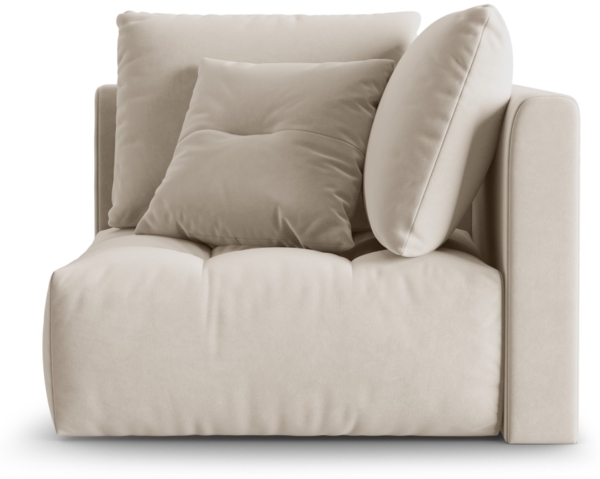 Micadoni Symmetrisches Eckmodul Bloom Samt Casino Ecru