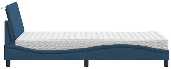 vidaXL Bett mit Matratze "Hanko" Blau 90x200 cm Stoff 3310509 Bild 6