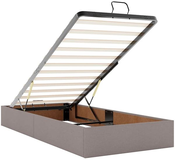 vidaXL Ottoman-Bett ohne Matratze Taupe 90x200 cm Stoff 3310851 Bild 10