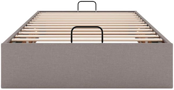 vidaXL Ottoman-Bett ohne Matratze Taupe 90x200 cm Stoff 3310851 Bild 7