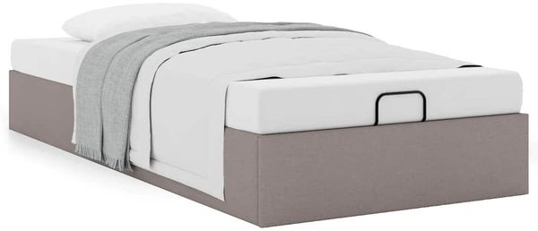 vidaXL Ottoman-Bett ohne Matratze Taupe 90x200 cm Stoff 3310851 Bild 4