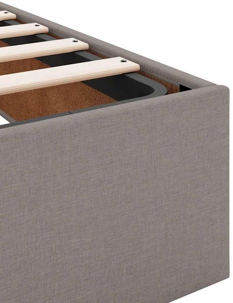 vidaXL Ottoman-Bett ohne Matratze Taupe 90x200 cm Stoff 3310851 Bild 11