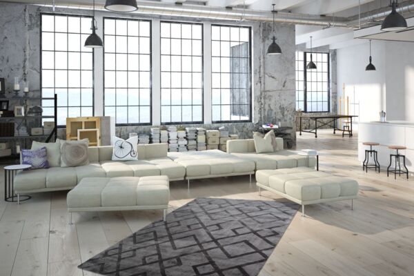 Teppich SchoenesWohnen24 Luxury 310 Grau / Anthrazit 120x170 cm Bild 2