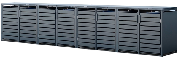 Westmann Metall Mülltonnenbox Kubus 8er | 8x240 L