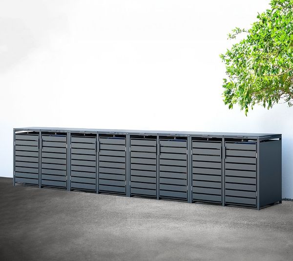 Westmann Metall Mülltonnenbox Kubus 8er | 8x240 L