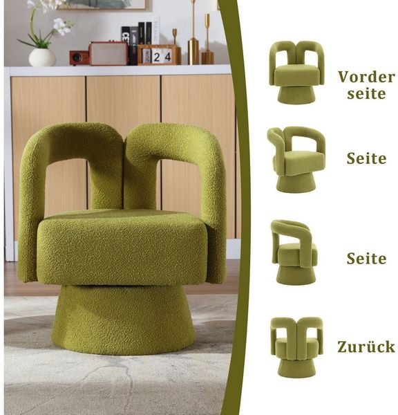 STILVORA Relaxsessel Akzentstühle um 360° drehbar,Sessel mit breit Polsterung,Stoffsessel