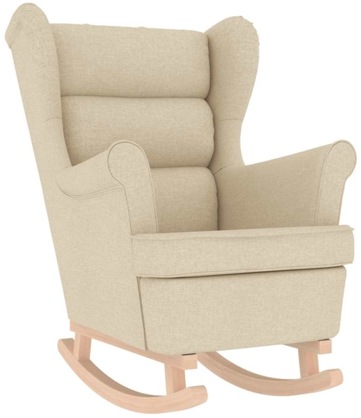 vidaXL Schaukelsessel Creme 74x90x102 cm Stoff 4016926