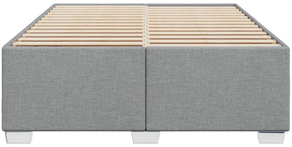 vidaXL Bettgestell ohne Matratze Hellgrau 160x200 cm Stoff 3284485 Bild 4