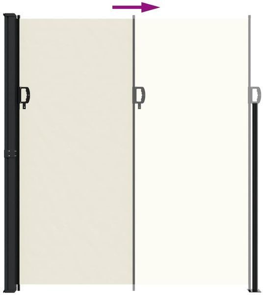 vidaXL Seitenmarkise Ausziehbar Creme 220x500 cm 4004475 Bild 5
