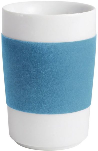 KAHLA Becher touch! henkelloser Becher mit Samt-Banderole, 1-tlg, Porzellan, Made in Germany