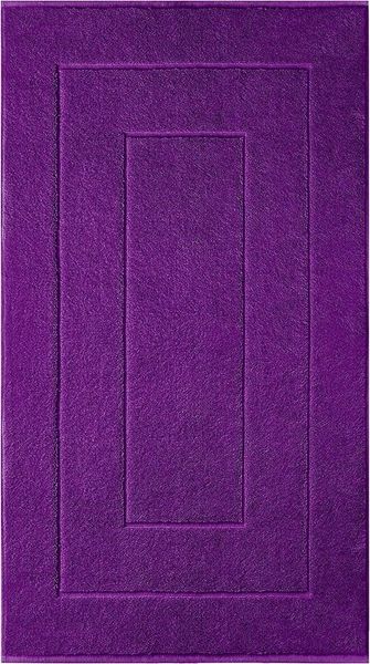 Lashuma Badematte London, Höhe 5 mm, schnell trocknend, Frottee, rechteckig, Großer Badläufer Baumwolle 50x80 cm lila