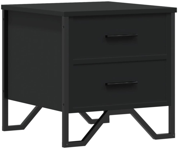 vidaXL Nachttisch Schwarz 40x41x40 cm Holzwerkstoff 848504