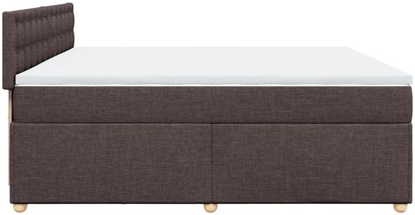 vidaXL Boxspringbett mit Matratze Dunkelbraun 200x200 cm Stoff 3289104 Bild 7