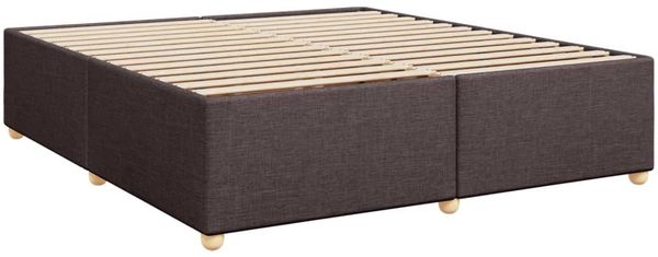 vidaXL Boxspringbett mit Matratze Dunkelbraun 200x200 cm Stoff 3289104 Bild 9