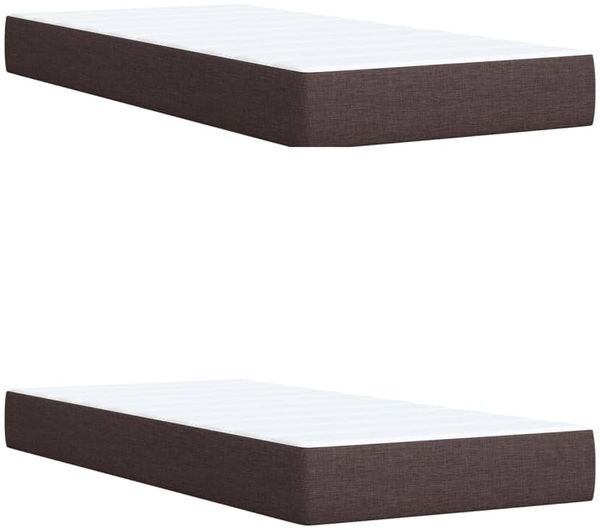 vidaXL Boxspringbett mit Matratze Dunkelbraun 200x200 cm Stoff 3289104 Bild 10