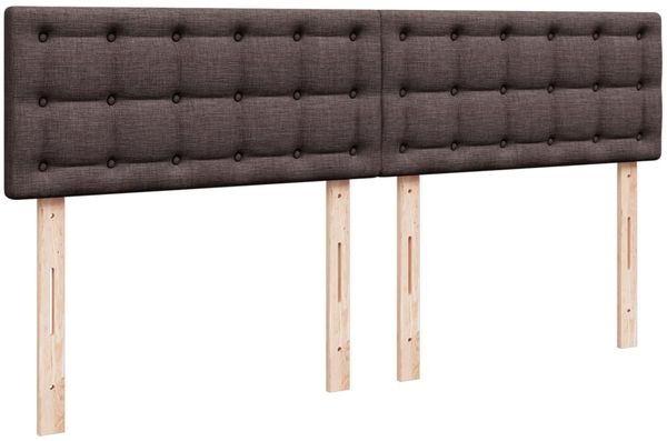 vidaXL Boxspringbett mit Matratze Dunkelbraun 200x200 cm Stoff 3289104 Bild 12