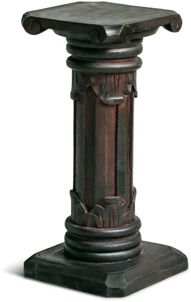 livasia Dekosäule Balinesische Säule aus Holz mit Schnitzerei, antik, handgefertigt