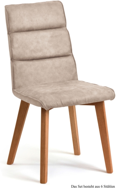 Esszimmerstuhl (6er-Set) Darell 47 x 92 x 60 Eiche geölt/Natur