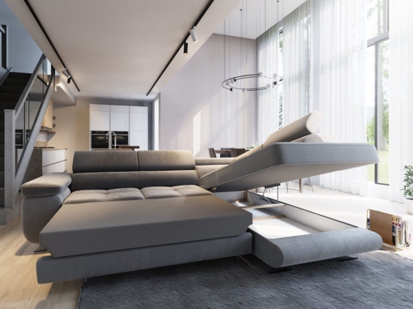 Masseno Ecksofa SELVA mit Schlaffunktion L-Form, Sofa mit Bettkasten Bild 3