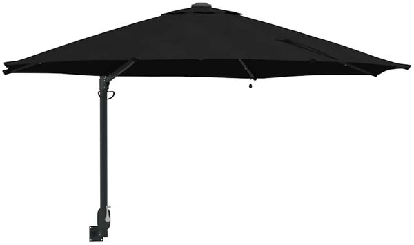 Garten-Sonnenschirm, Terrassenschirm Schwarz 248 x 248 x 148 cm