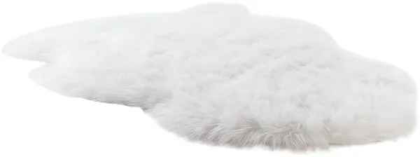 Vente-unique - SHEEP Teppich Stoff Weiß - B 65 cm x H 4 cm x L 90 cm