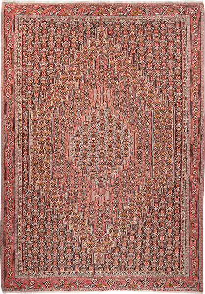 Looma 'Roshana' Kelim Senneh handgewebt, Schurwolle Bunt-Rot, 242x340 cm