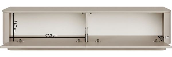 Selsey 'Luvio' TV-Board hängend oder stehend, Kaschmirgrau, 140 cm Bild 7