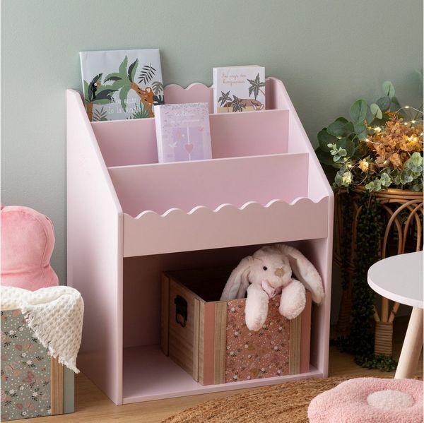 Atmosphera Créateur d'intérieur Standregal Kinderbuchregal WAVE mit Rüsche, 48 x 32 x 60 cm