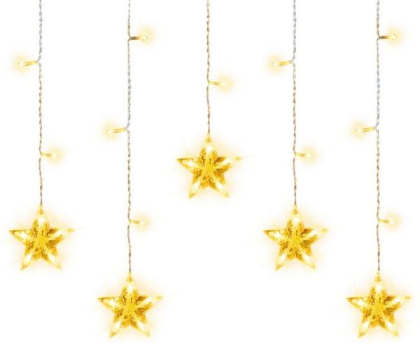 Elegear Lichtervorhang 88cm Bunt&Warmweiß weihnachtsstern fenster, weihnachtsdeko innen, 36-flammig, LED Fensterbilder für Innen/Außen/Fenster Ostern Mädchen Deko