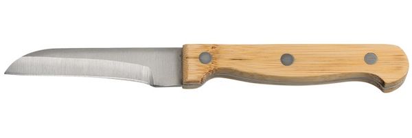 KESPER 90653 Schälmesser 18,5 cm mit Klinge aus Edelstahl, Griff aus Bambus