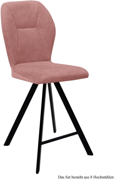 Thekenstuhl drehbar (8er-Set) Diantha 51 x 109 x 60 Schwarz/Grau