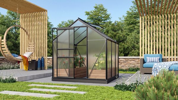 Vitavia Gewächshaus Venus 3800, schwarz, 6mm HKP