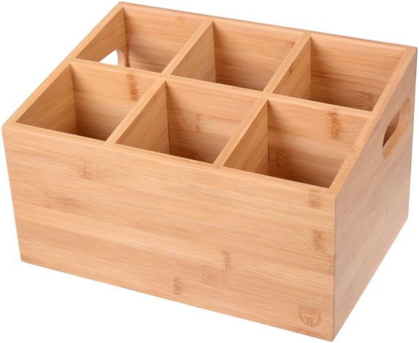 Bambus Besteckhalter 6 Fächer