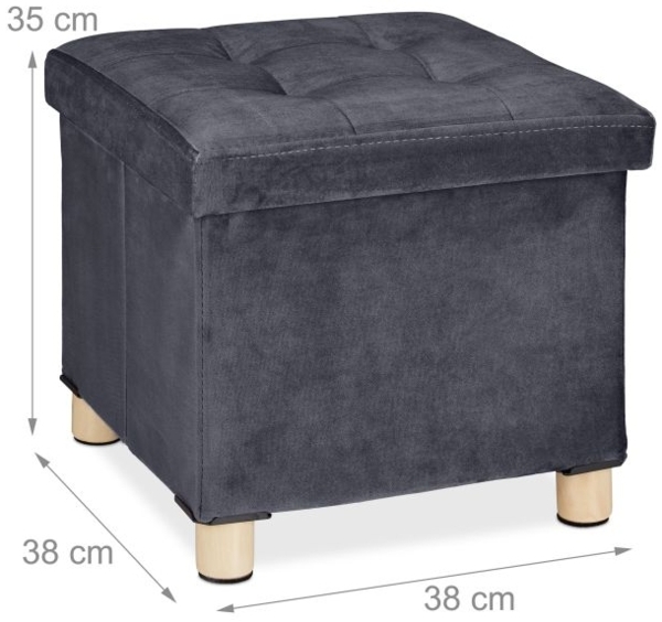 Samthocker mit Tablett Bild 4