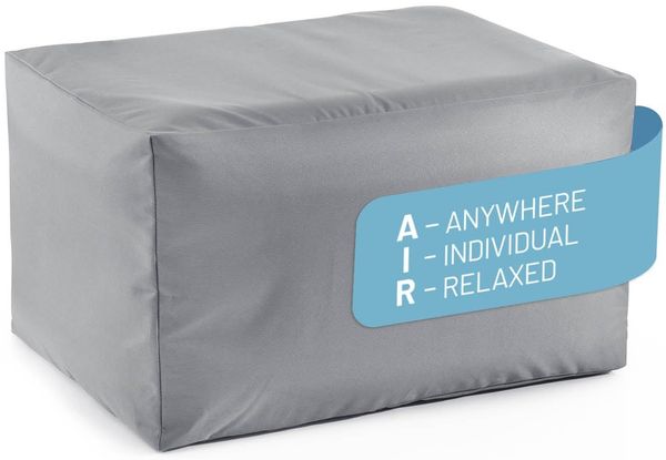 Lumaland Aufblasbarer Hocker | Outdoor Camping Sitzsack - ideal zu Sessel & Sofa | Regulierbarer Luftsessel - Bis 150kg Belastbar & Wasserabweisend, 60 x 45 x 35 cm | Schnell Aufgepumpt für Strand & Co.