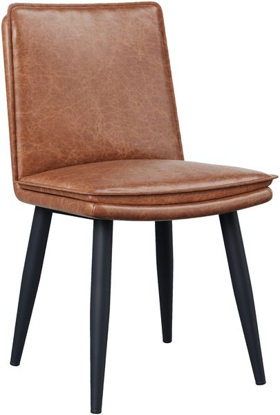 Esszimmerstühle 2er-Set 84cm×57cm×49cm mit PU-Bezug und Metallbeinen – braun Bild 9