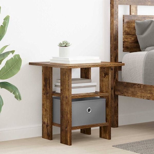 vidaXL Nachttisch Geräucherte Eiche 41 x 40 x 45 cm Holzwerkstoff 8000428