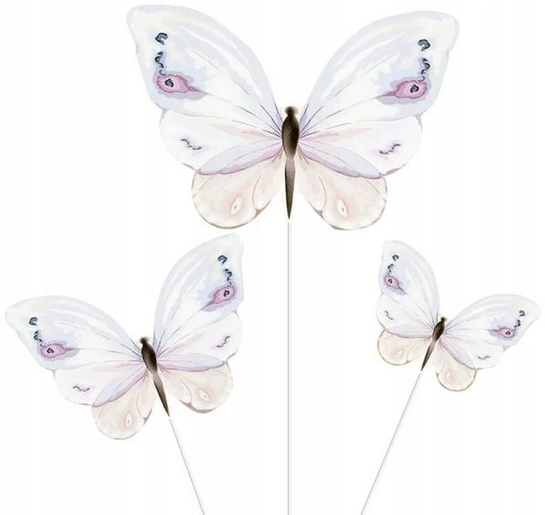Festivalartikel Tortenstecker Kuchen Schmetterling DIY Toppers Set von 9 Stück, (9-tlg)