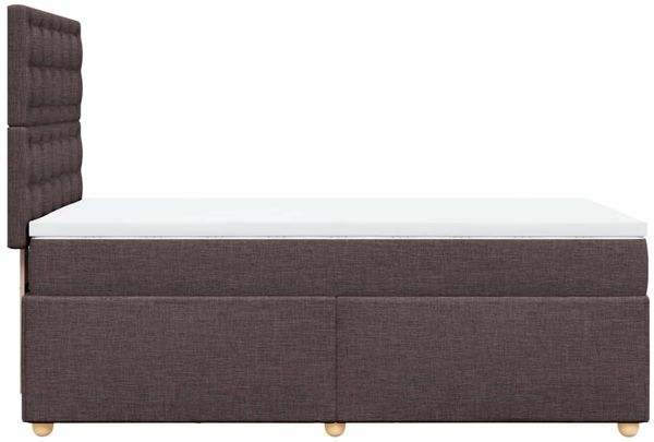 vidaXL Boxspringbett mit Matratze Dunkelbraun 100x200 cm Stoff 3293508 Bild 7