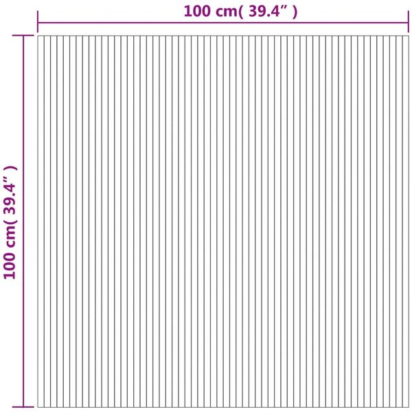 vidaXL Teppich Rechteckig Schwarz 100x100 cm Bambus 376798 Bild 8