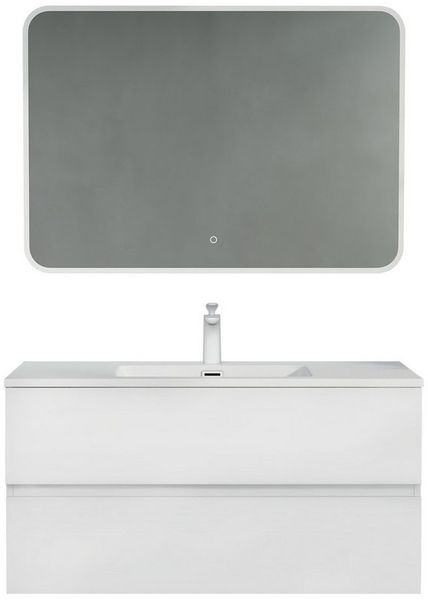 doporro Badmöbel-Set Badezimmermöbel Badezimmer Waschbecken Waschtisch Spiegel Aqualis