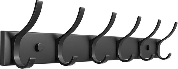 FELIXLEO Kleiderhaken Garderobenleiste Wand 2er Set mit 6 Haken Wandgarderobe aus Metall, (1-St)