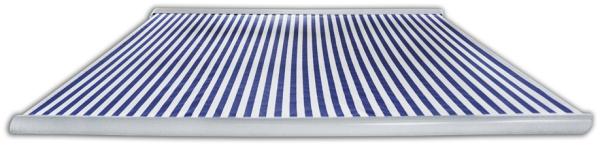 HOME DELUXE LED Vollkassettenmarkise elektrisch ELOS - 395 x 300 cm Marineblau - Weiß