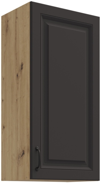 Hängeschrank 45 cm Stilo Grau + Eiche Artisan Küchenzeile Küchenblock Küche Landhaus Höhe 90 cm Bild 1