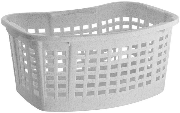 Buri Wäschekorb, 40L Wäsche Box Volumen, Wäschesammler mit 60 x 40 x 28 cm Außenmaß, Wäsche Sortierer groß, Aufbewahrungskorb