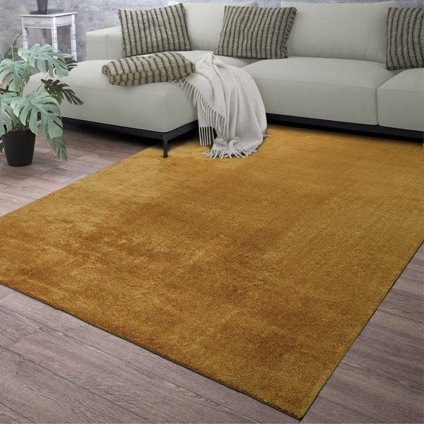 TT Home Teppich Diele, Esszimmer, Flur, Schlafzimmer, Wohnzimmer, Rechteckig, Höhe: 14 mm, Wohnzimmer Kurzflor Einfarbig Modernes Design Waschbar