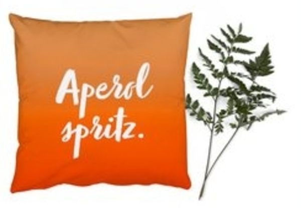MuchoWow Dekokissen Text - Cocktail - Aperol Spritz - Zitate - Alkohol, Zierkissen mit Füllung für Wohnzimmer, Sofakissen, 40x40 cm Bild 6
