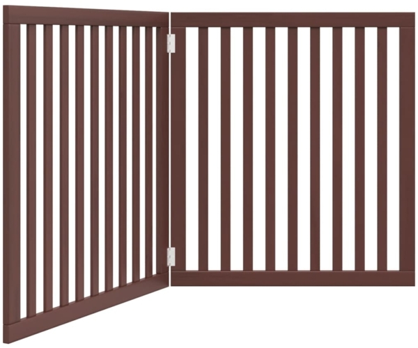 vidaXL 2-tlg. Hundetor Faltbar Braun 160 cm Pappelholz 352266