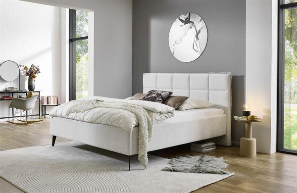 Polsterbett >Paulo mit BK< Liegefläche 180x200 cm, Beige, Stellmaß: 202x120x213cm (BxHxT)