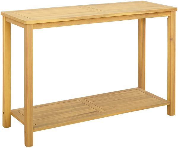 vidaXL Gartenkonsole Tisch Helles Akazienholz 110 x 40 x 75 cm 42026790